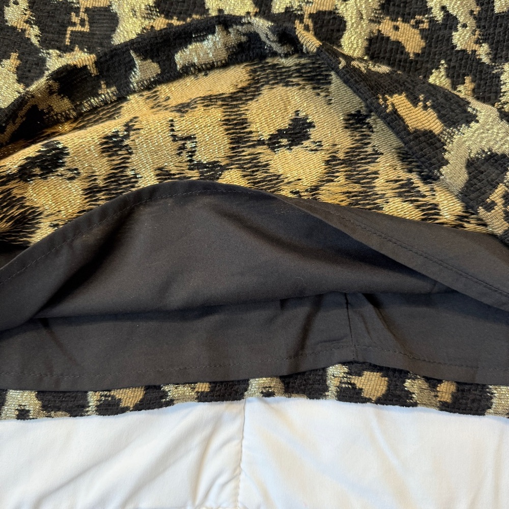 Hutch Anthropologie Leopard Metallic Jacquard Blouse Women’s XS Party Holiday - Picture 3 of 9